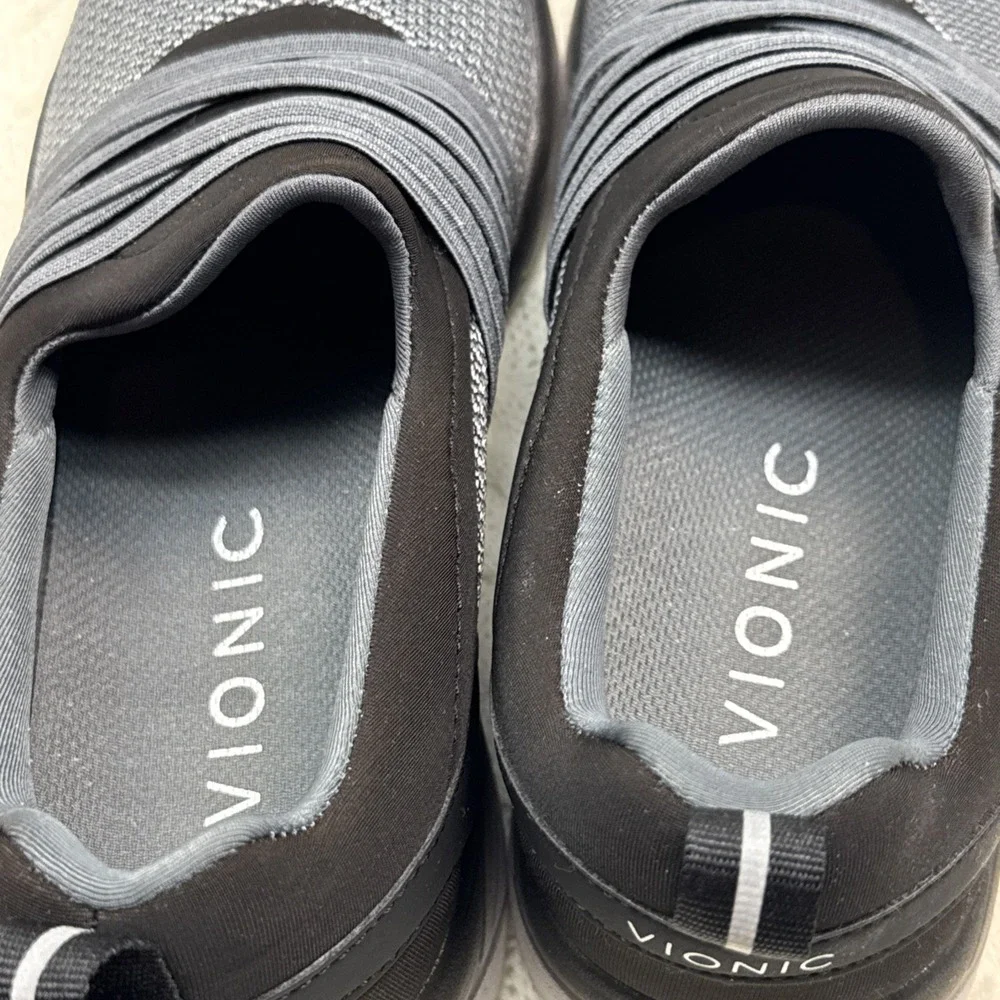Vionic Women's BRISK JADEN  Sneakers Arch Support SLIP ON 7.5 Black/grey EUC‎